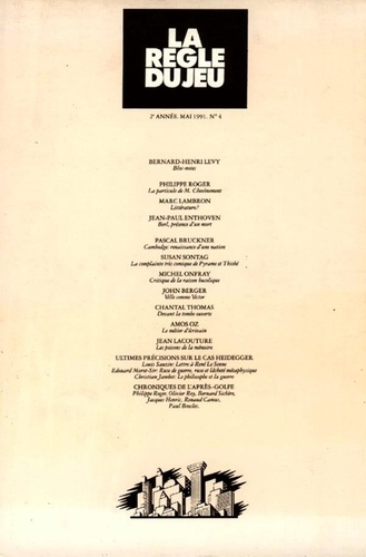 Emprunter La Règle du jeu N° 4 livre