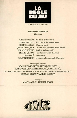 Emprunter La Règle du jeu N° 9 livre