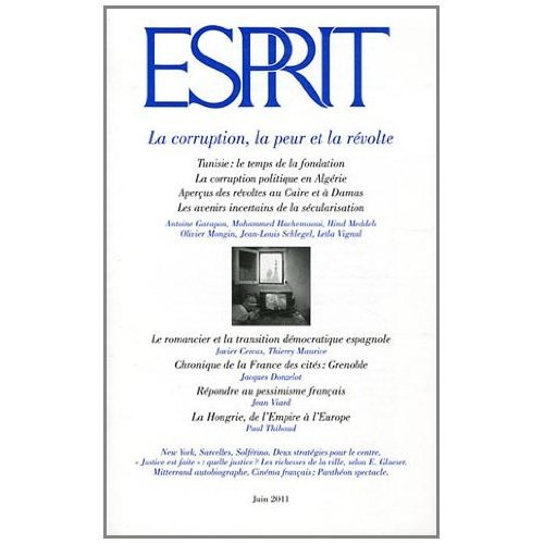 Emprunter Esprit N° 375, Juin 2011 : La corruption, la peur et la révolte livre