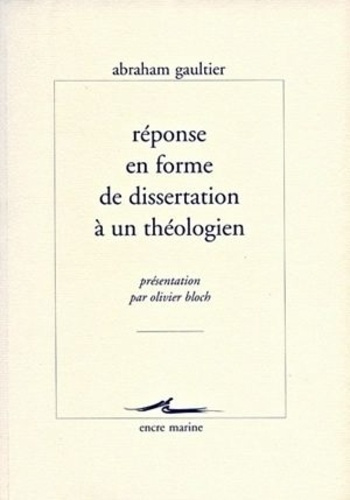 Emprunter Réponse en forme de dissertation à un théologien sur les sentiments des sceptiques livre
