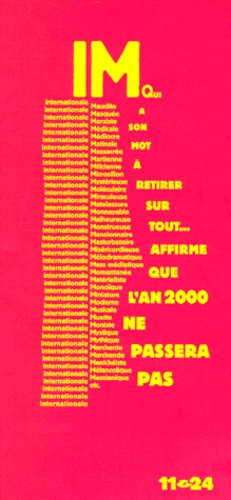 Emprunter IM. Il faut en finir avec le siècle, alors l'an 2000 ne passera pa livre