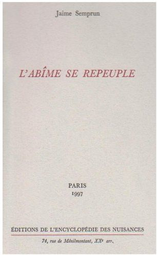 Emprunter L'abîme se repeuple livre