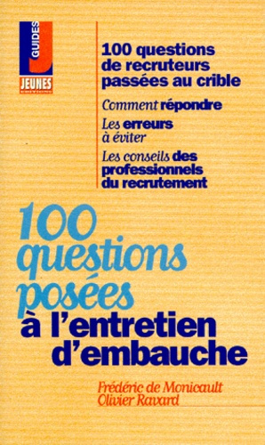 Emprunter 100 questions posées à l'entretien d'embauche livre