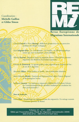 Emprunter Revue européenne des migrations internationales Volume 23, N° 1, 2007 livre