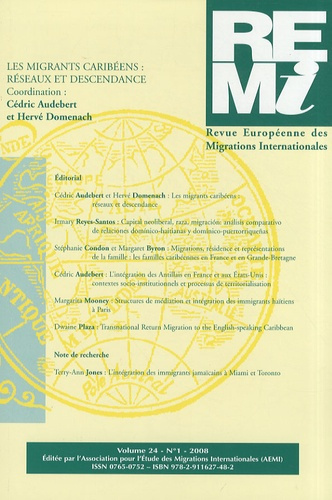 Emprunter Revue européenne des migrations internationales Volume 24 N° 1/2008 : Les migrants caribéens : résea livre