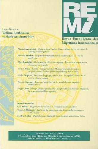 Emprunter Revue européenne des migrations internationales Volume 26 N° 2/2010 livre