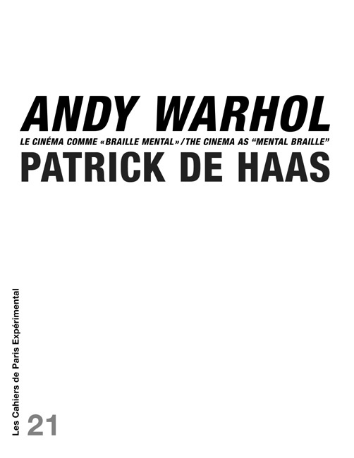 Emprunter Andy Warhol. Le cinéma comme 