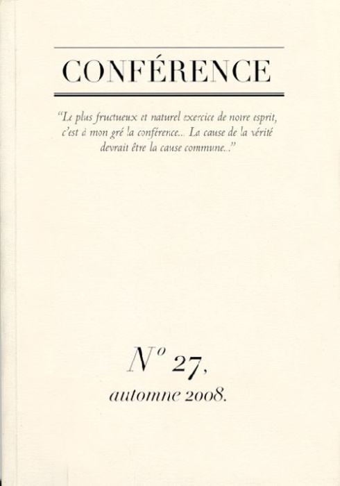 Emprunter Conference N°27. L'Usage du Temps III livre