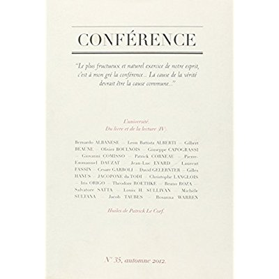 Emprunter Conference N°35. Automne 2012 livre