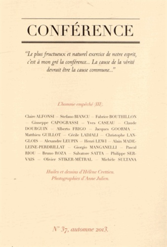 Emprunter Conférence N° 37, automne 2013 : L'homme empêché. Tome 3 livre