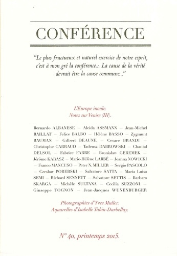 Emprunter Conférence N° 40, printemps 2015 : L'Europe inouïe livre