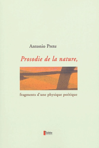Emprunter Prosodie de la nature. Fragments d'une physique poétique livre