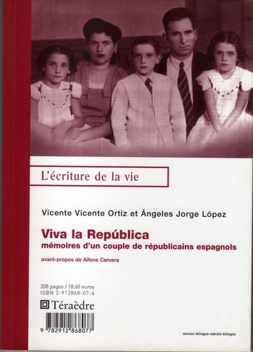 Emprunter Viva la republica : mémoires d'un couple de républicains espagnoles livre