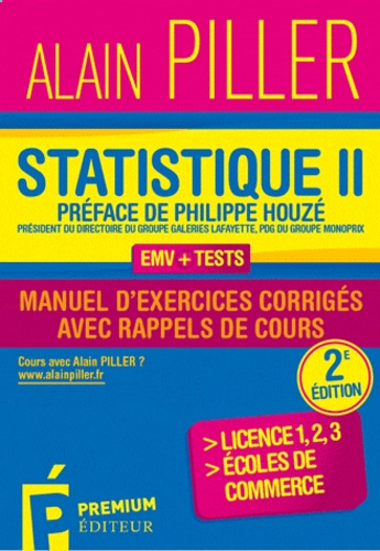 Emprunter Statistique pour économistes. Manuel d'exercices corrigés avec rappels de cours Tome 2, 2e édition livre