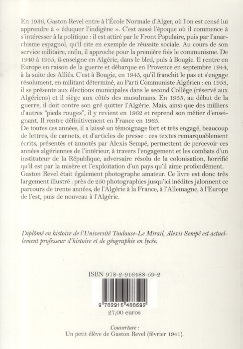 Emprunter Un instituteur communiste en Algérie livre