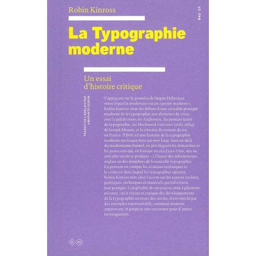 Emprunter La Typographie moderne. Un essai d'histoire critique livre