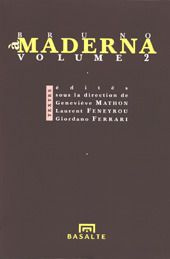 Emprunter A BRUNO MADERNA, VOL 2 livre