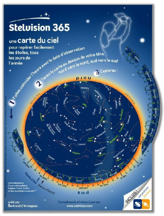 Emprunter Stelvision 365. Une carte du ciel pour repérer facilement les étoiles, tous les jours de l'année, 6e livre