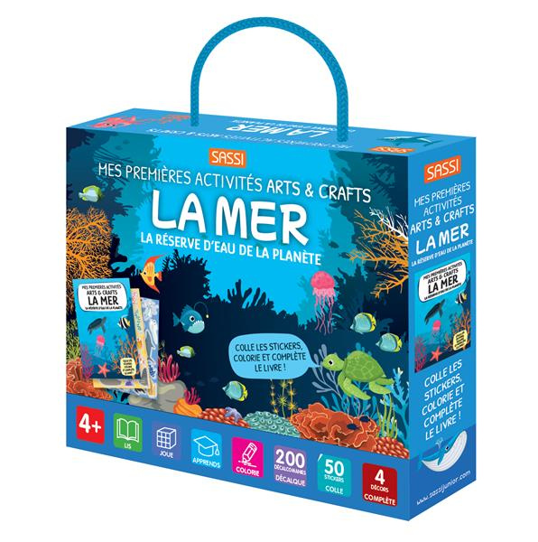Emprunter La Mer. Coffret avec 1 stylo spécial décalquage, 4 décors à compléter, 50 stickers et 200 décalcoman livre