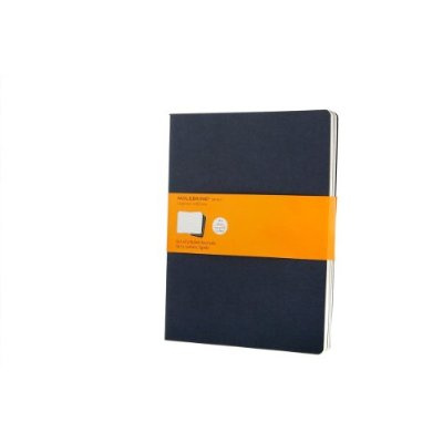 Emprunter CAHIER LIGNE TRES GRAND FORMAT SOUPLE CARTON BLEU MARINE X3 livre