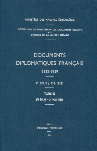 Emprunter Documents diplomatiques français. 1935 – Tome II (24 mars – 31 mai) livre