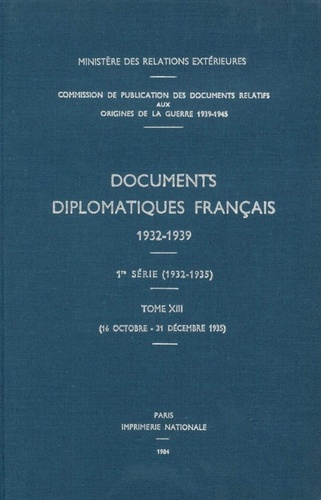 Emprunter Documents diplomatiques français. 1935 – Tome V (16 octobre – 31 décembre) livre