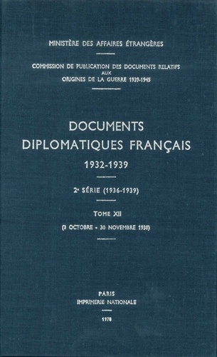 Emprunter Documents diplomatiques français. 1938 – Tome V (2 octobre – 30 novembre) livre