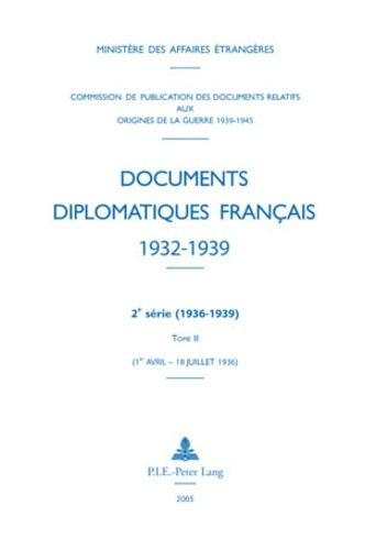Emprunter Documents diplomatiques français 1936. Tome 2 (1er avril - 18 juillet) livre