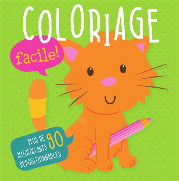 Emprunter Coloriage facile rouge Grenouille. Plus de 90 autocollants repositionnables livre