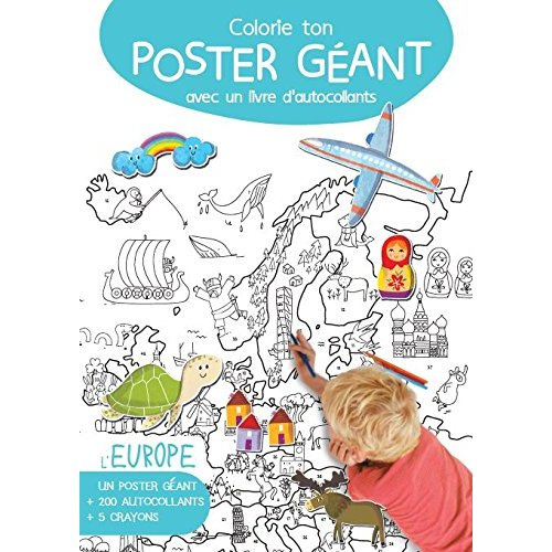 Emprunter COLORIE TON POSTER GEANT L'EUROPE - AVEC UN LIVRE D'AUTOCOLLANTS ET DES CRAYONS livre
