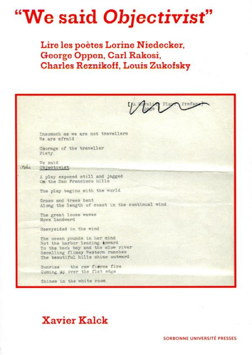 Emprunter WE SAID OBJECTIVIST - LIRE LES POETES LORINE NIEDECKER, GEORGE OPPEN, CARL RAKOSI, CHARLES REZNIKOFF livre