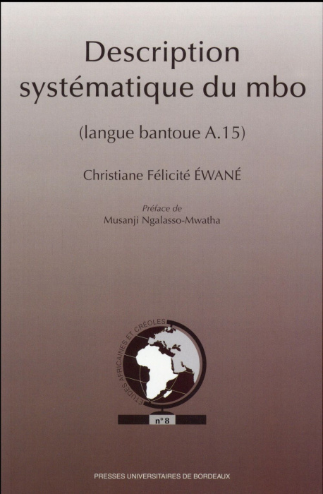 Emprunter Description systématique du mbo (langue bantoue A.15) livre