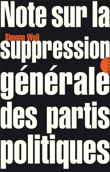 Emprunter Note sur la suppression générale des partis politiques livre