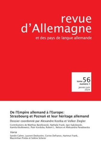 Emprunter Revue d'Allemagne et des pays de langue allemande Tome 56, N° 1, janvier-juin 2024 : De l’Empire all livre