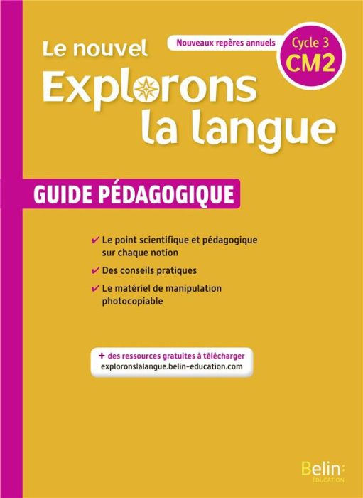 Emprunter Français CM2 Le nouvel Explorons la langue. Guide pédagogique, Edition 2020 livre