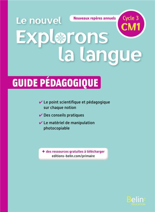 Emprunter Français CM1 Le nouvel explorons la langue. Guide pédagogique, Edition 2020 livre