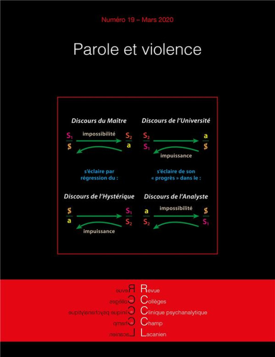 Emprunter Revue des Collèges de Clinique psychanalytique du Champ lacanien N° 19, mars 2020 : Parole et violen livre