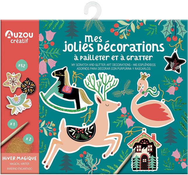Emprunter MES JOLIES DECORATIONS A PAILLETER ET A GRATTER - HIVER MAGIQUE livre