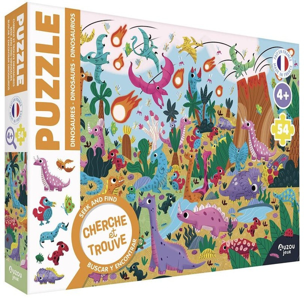 Emprunter PUZZLE CHERCHE ET TROUVE - LES DINOSAURES livre