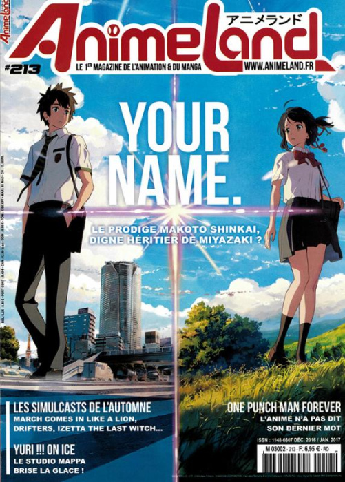 Emprunter Animeland/213/Your name / Décembre 2016 - janvier 2017 livre
