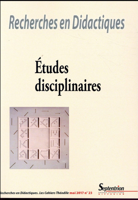 Emprunter Recherches en Didactiques N° 23, mai 2017 : Etudes disciplinaires livre