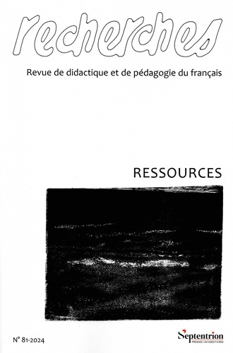 Emprunter Recherches N° 81, décembre 2024 : Ressources livre