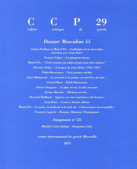 Emprunter Cahier critique de poésie N° 29/2015/2 : Messaline 55 livre