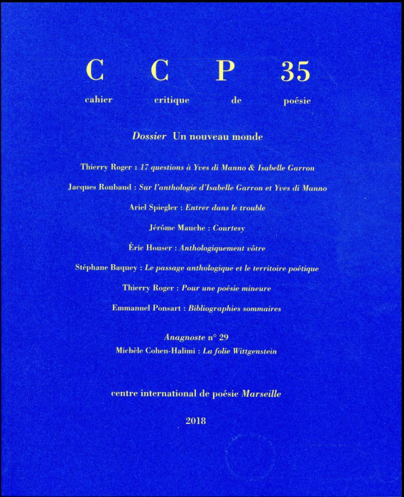 Emprunter Cahier critique de poésie N° 35/2018 : Un nouveau monde livre