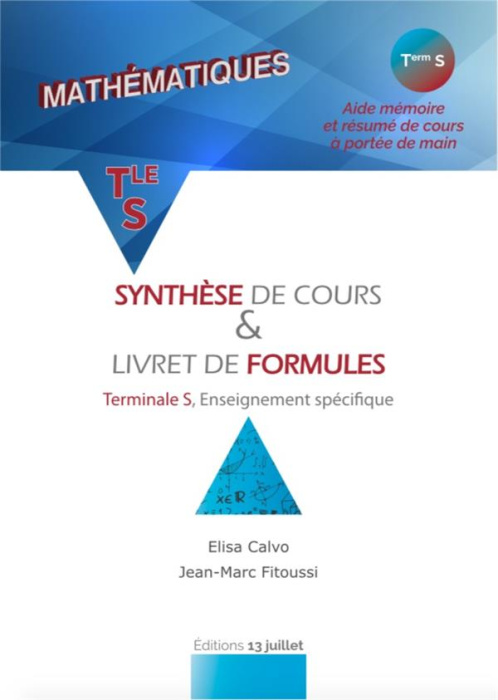 Emprunter Maths Tle S. Synthèse de cours & livret de formules, Edition 2020 livre