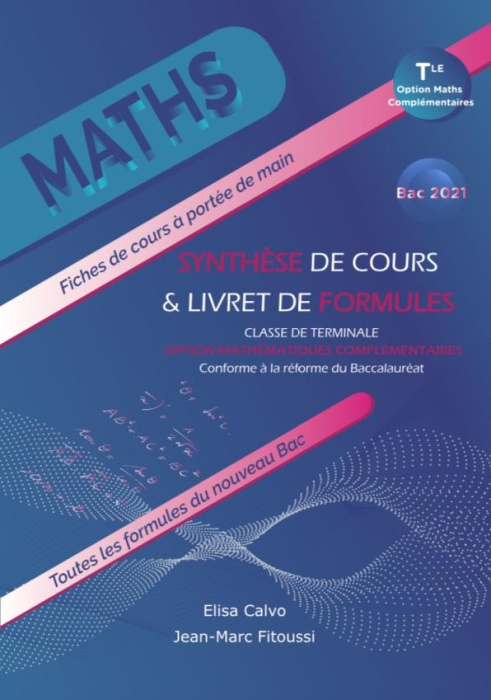 Emprunter MATHEMATIQUES COMPLEMENTAIRES - TER - SYNTHESE DE COURS ET LIVRET DE FORMULES livre