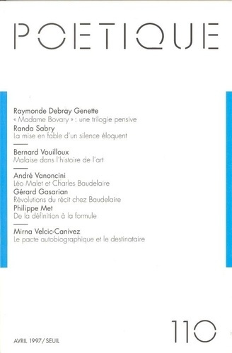 Emprunter Poétique N° 110 livre