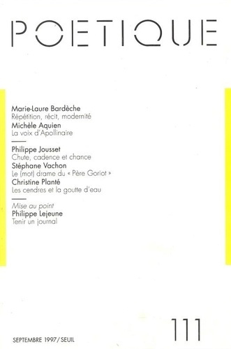 Emprunter Poétique N° 111 livre