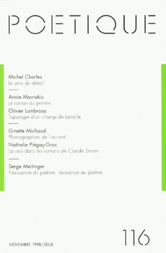 Emprunter Poétique N° 116 livre