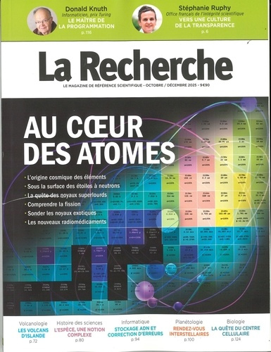 Emprunter La Recherche N° 583, octobre-décembre 2025 : Au coeur des atomes livre